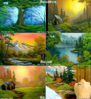 Bob Ross - The Joy of Painting ʦ羰ͻ̳̽ͼ